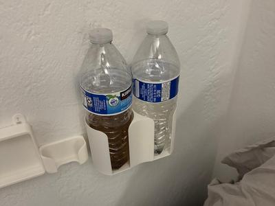 Dual Water Bottle Wall Mount (Command Strips)