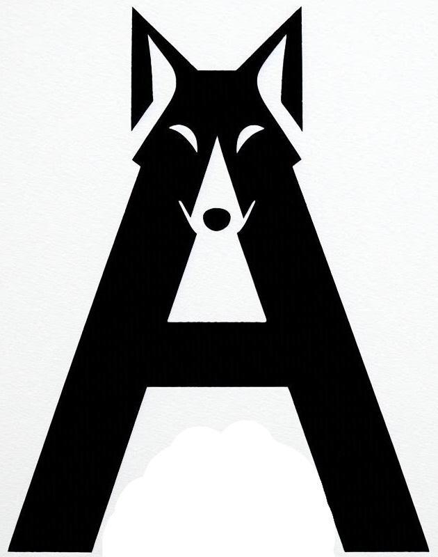 Fox alphabet: Letter A (version 3)