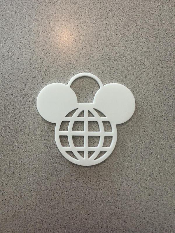 Epcot Mickey Ears Ornament/Zipper Pull