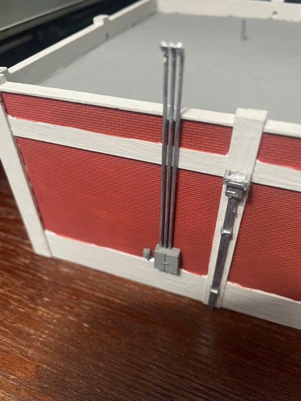 HO Scale Electrical Box and Service Mast