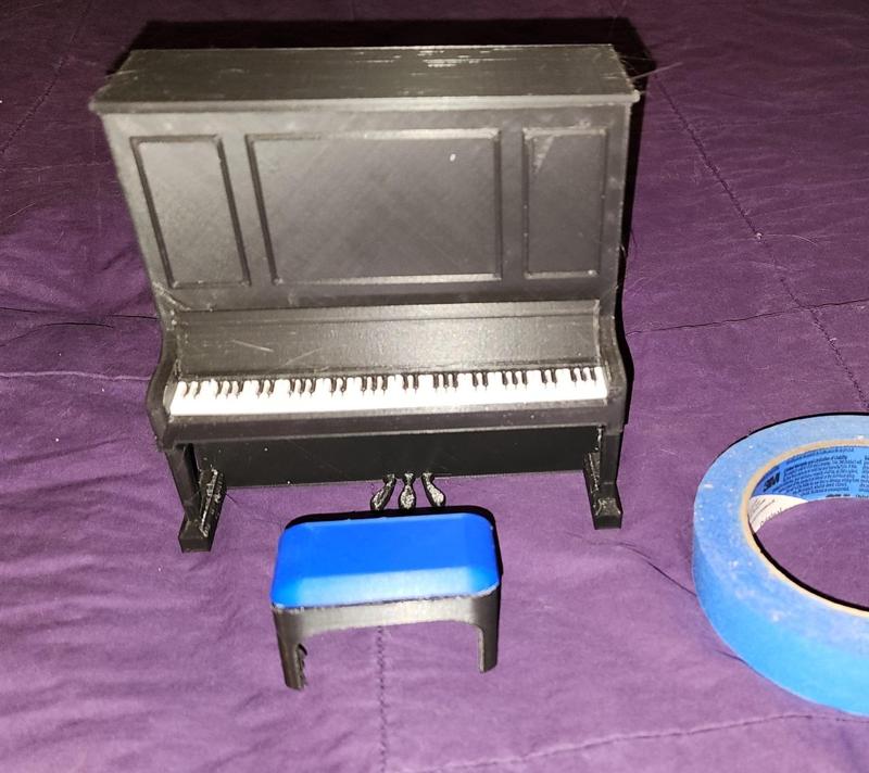 Upright Piano, Dollhouse Scale