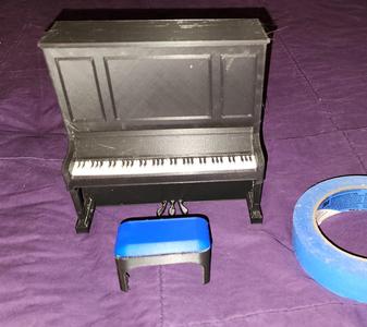 Upright Piano, Dollhouse Scale