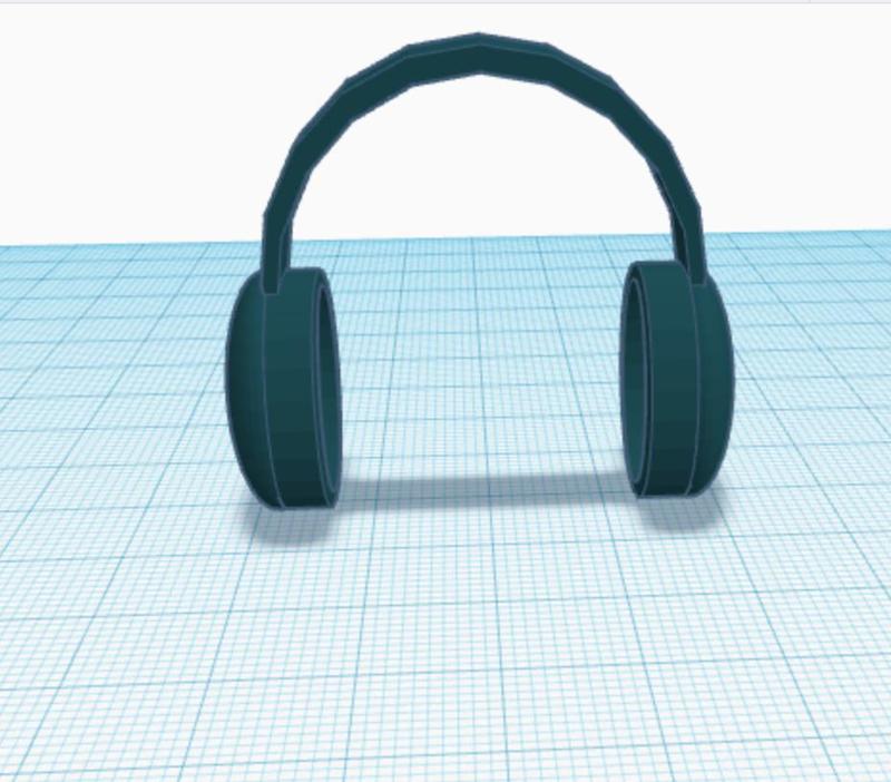 Headphones for model characters