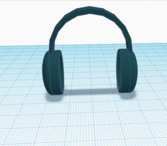 Headphones for model characters