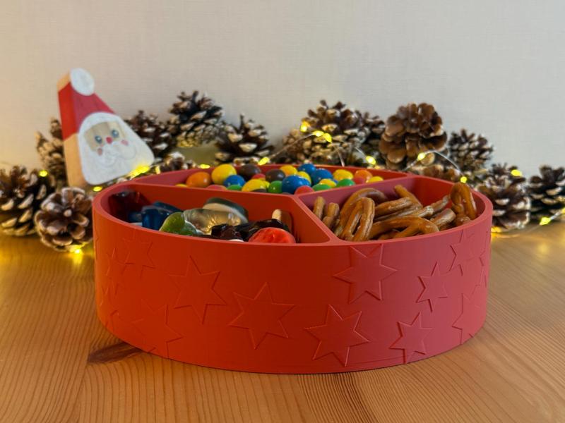 Christmas Candy Bowl (3 compartments)