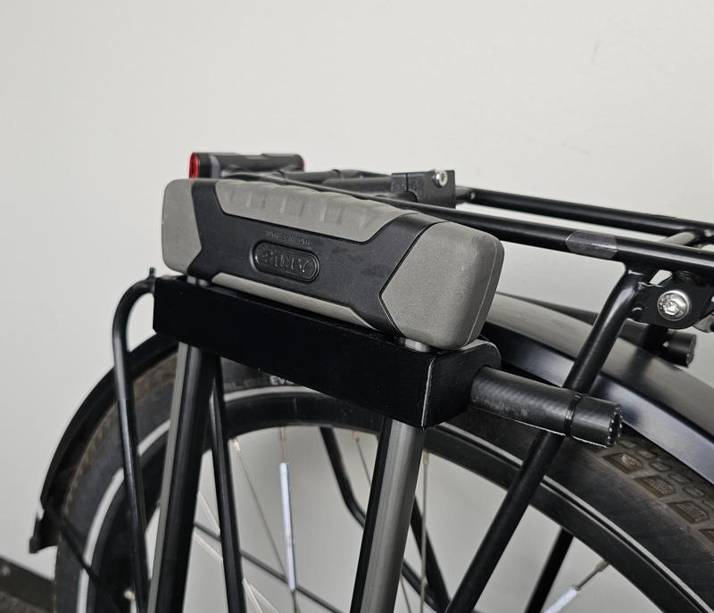 Abus U-Lock holder for bicycle luggage rack