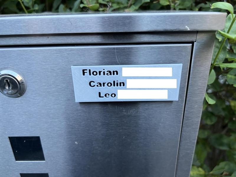 Post Box Label 3 Names