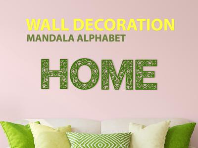 Mandala Alphabet wallart decoration