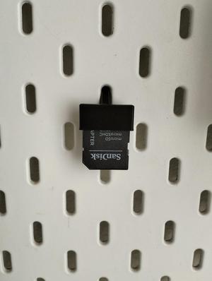 MicroSD (SanDisk Adapter) Ikea Skadis mount