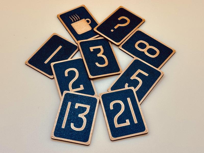 Planning Poker Chips - Clean & Compact - 2 Colour