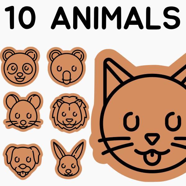 10 animal cookie cutters #2