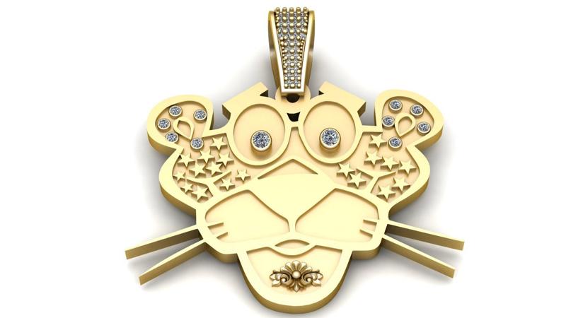 stylish lion PANDANT 3D PRINTABLE MODAL