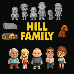 Hill Family Set - King of the Hill STL Models
