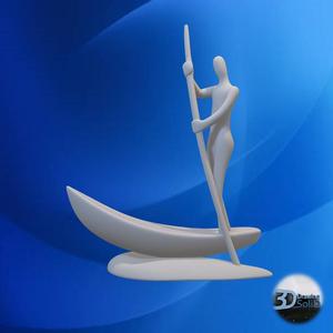 Minimalist Boatman Sculpture
