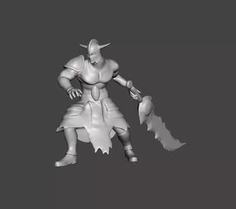 Tryndamere 3D Model man holding sword