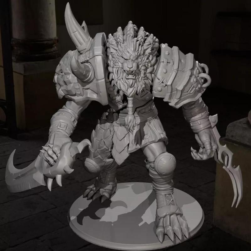 Rengar League of Legend figure STL 3D print Movie Games Diorama