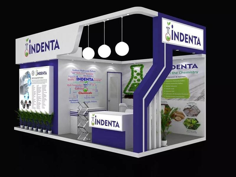 6 mtr x 3 mtr  3side open exhibition stand