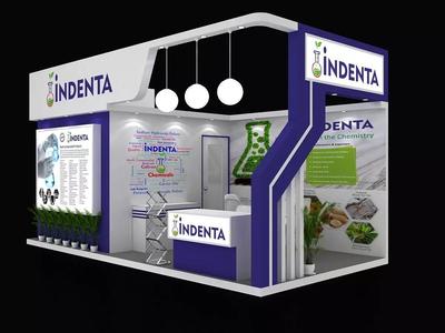 6 mtr x 3 mtr  3side open exhibition stand