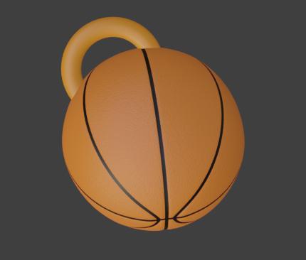 Basketball Keychain STL - Support-Free Easy Print