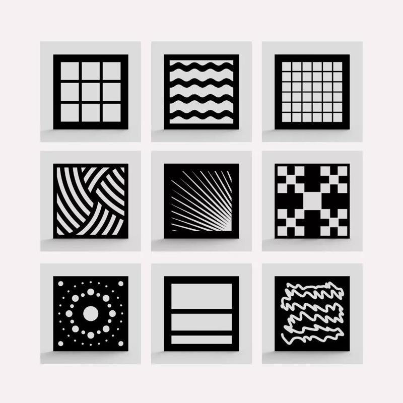 Photo Video Gobo mask set  Shadow Board Bundle of 9