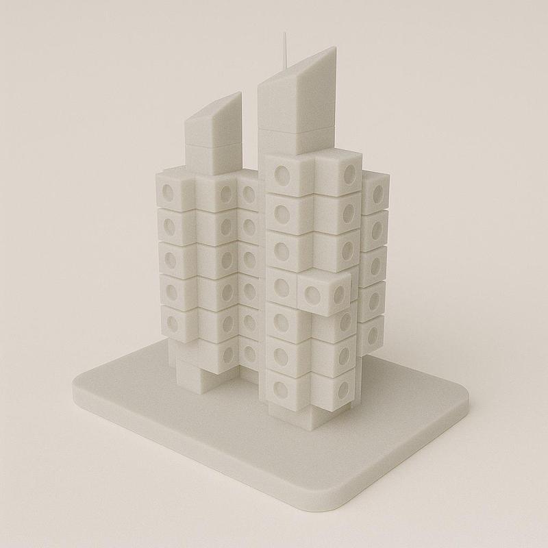 Nakagin Capsule Tower – Minimalist 3D Printable Model of Tokyo’s Metabolist Icon