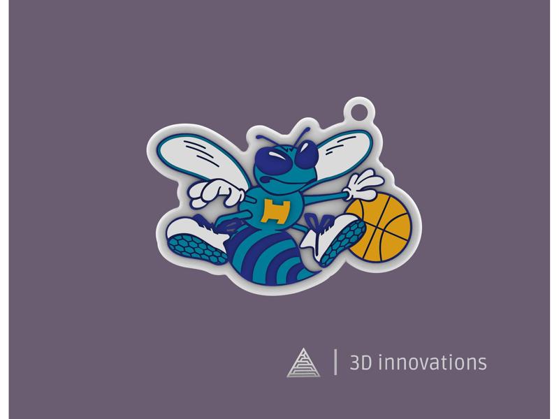 Charlotte Hornets Keychain vintage