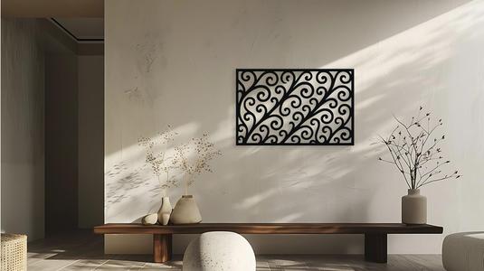 Elegant Scroll Wall Decor Panel Design