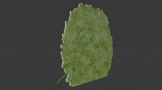 3D Flat Bush Decor – (12cm x 9cm) Minimalist Shelf Theater Prop