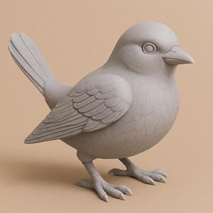 Realistic Bird Figurine – STL File for 3D Printing