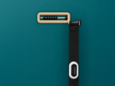 Garmin HR Strap Holder & Use Counter