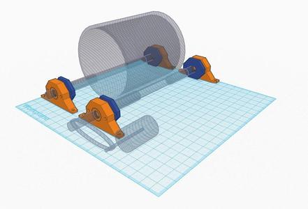  Axis holder (624 Bearing) for a Balls mill