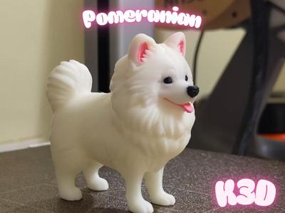 Cute Pomeranian Dog Figurine