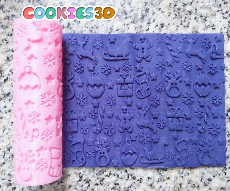 Christmas texturing roller - Roller Texture - Merry Christmas