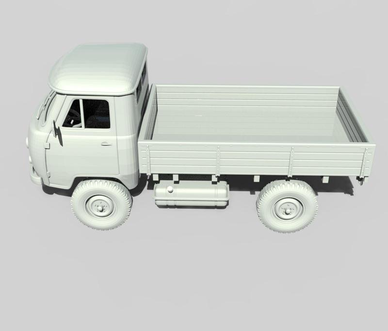 RC body UAZ УАЗ Головастик 313mm wheelbase Axial STL model