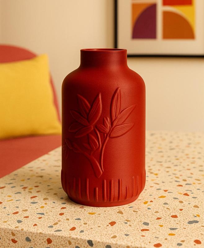 Silvaria Vase - Nature-Inspired Decor with a Tree Relief