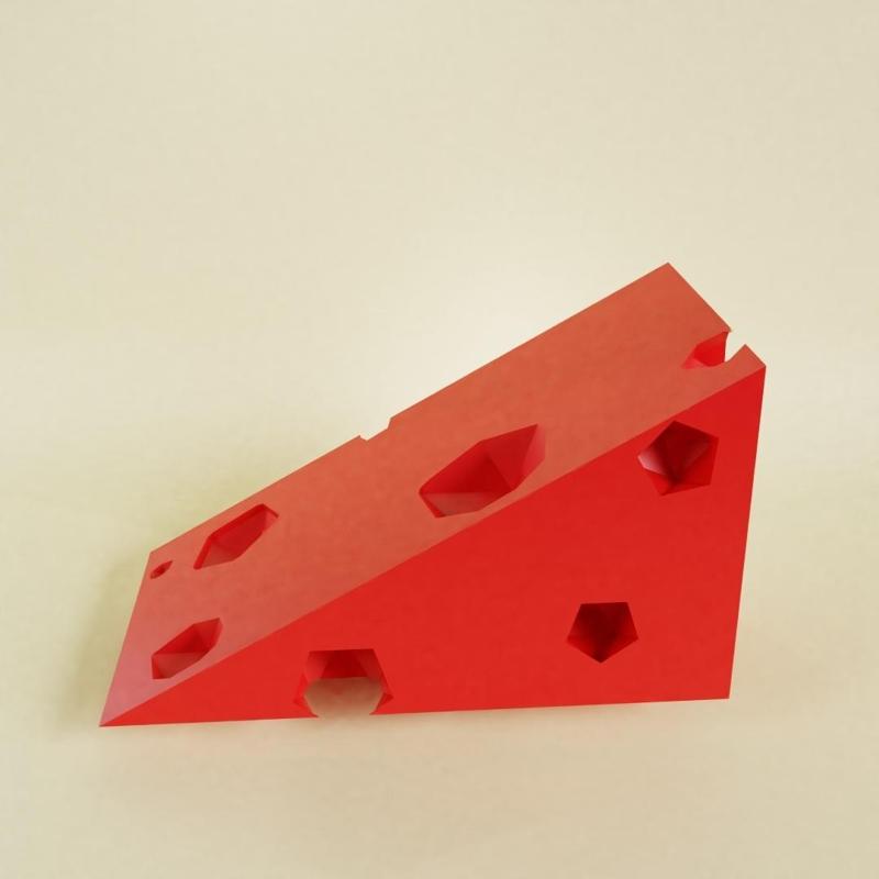 Cheese shaped icosphere door wedge