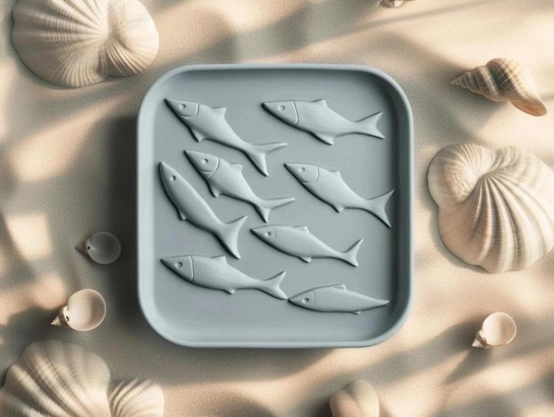 Ocean Breeze Tray — Nautical Fish-Inspired Decorative Tray for Coastal Home Decor