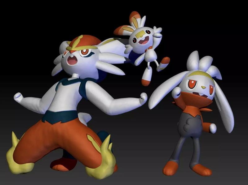 Pokemon Scorbunny Raboot Cinderace