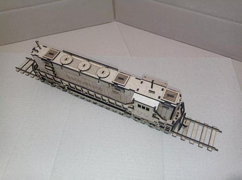 Wooden Locomotive Puzzle Laser Cut DIY Model