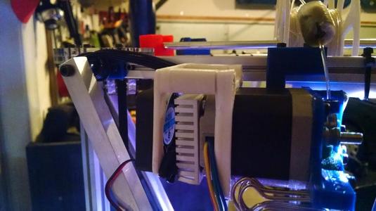 Kossel Clear Stepper Fan Mount