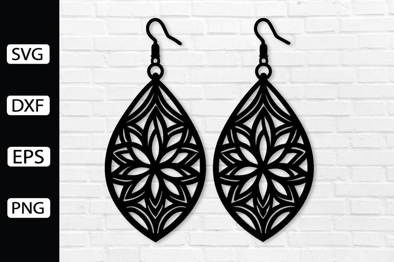 Earring Laser Cut File, Earring SVG