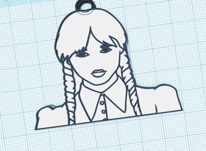 merlina / wednesday keychain