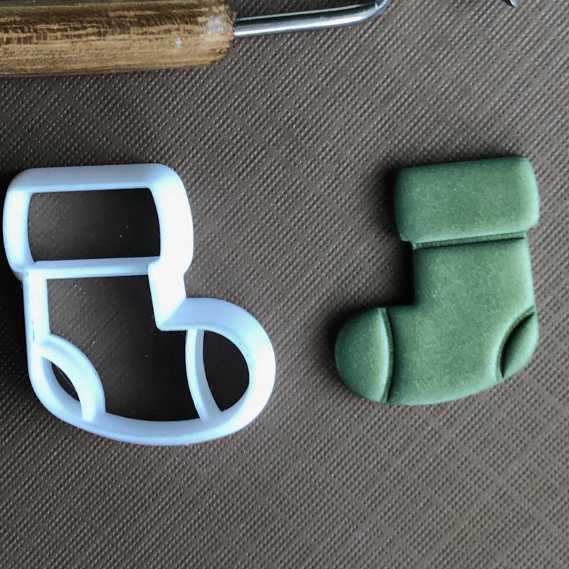 Stocking combined stamp/cutter set