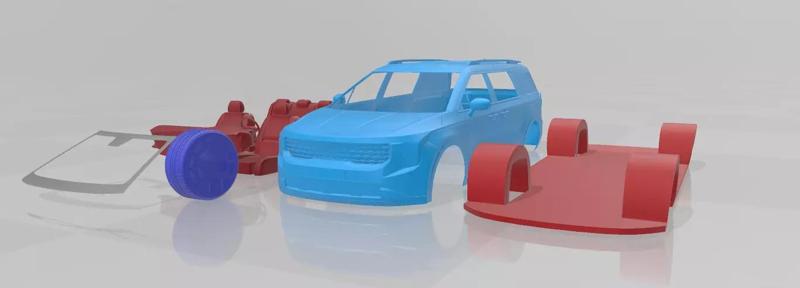 Kia Carnival 2025 - 3D Printable Model in Separate Parts