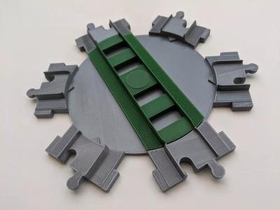 Lego DUPLO compatible 6-way turntable track