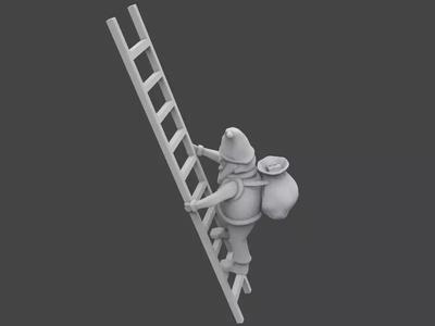 Santa on ladder
