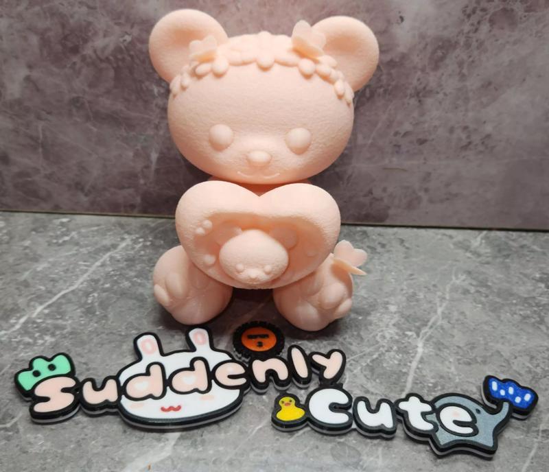 ADORABLE CUTE MUMMY BEAR WITH FUZZY SKIN