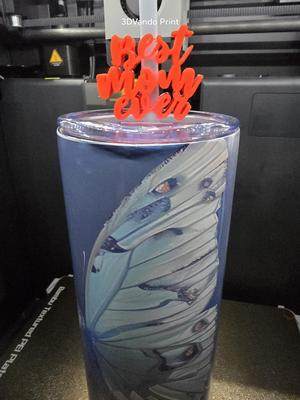 Best Mom ever Straw Topper