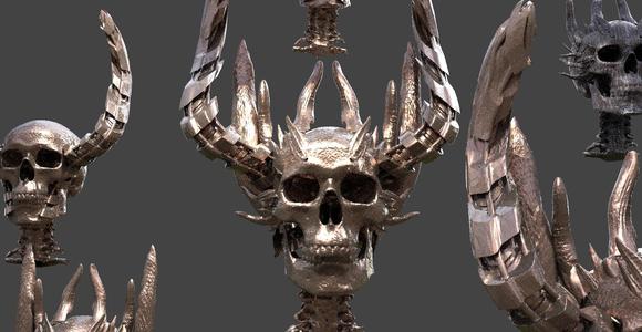 Dragon Crown scull Horned 4
