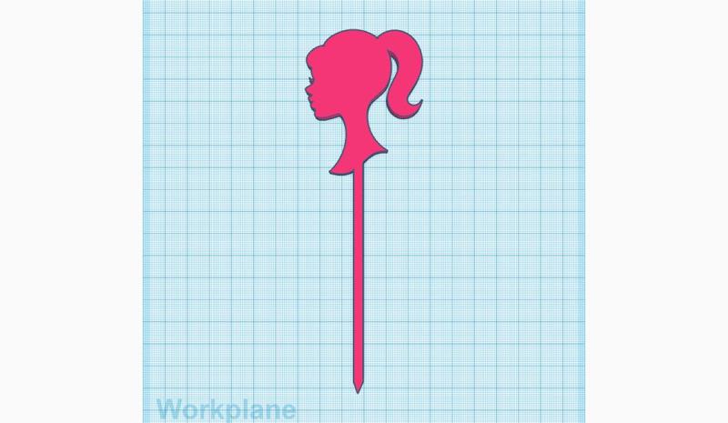 Barbie Doll Head Cake Topper or Hair Accessory